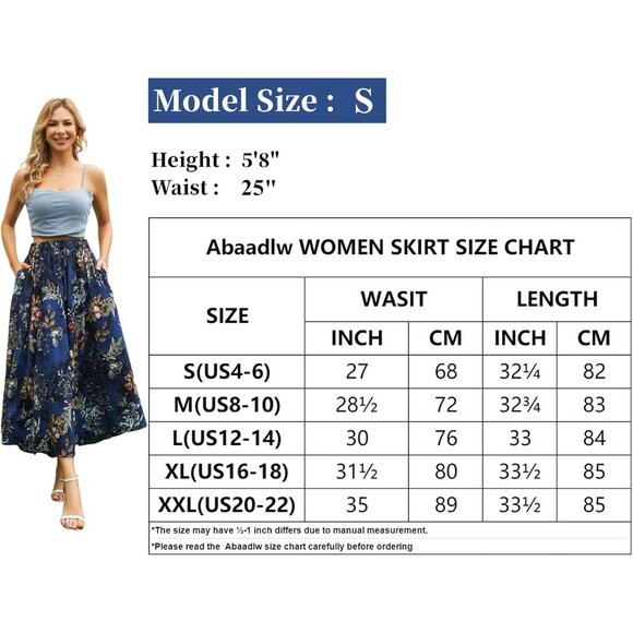 Women's Maxi with Pockets Long Midi Length Casual Skirt for Beach Party Holiday - Picture 6 of 6